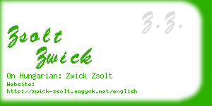 zsolt zwick business card